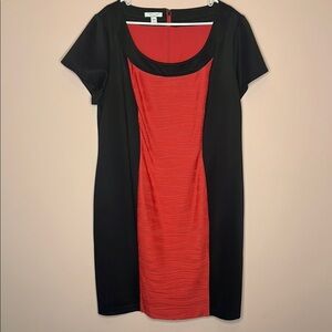 London Style Collection Elegant Black and Red Dress